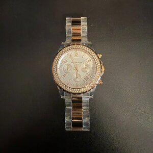 ✨ Michael Kors Rose Gold Chronograph Watch MK5323 ✨ - New Battery